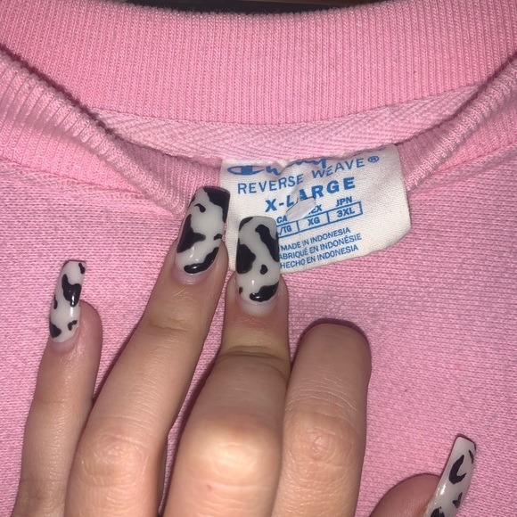 Pink Champion Reverse Weave Cropped Crewneck - Picture 3 of 5